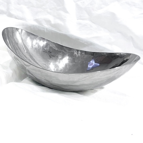 Beautiful Pewter Gondola shaped Bowl, signed by Gene Lesch 1972 - Picture 7 of 10